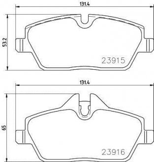 Тормозные колодки дисковые BREMBO P06 091