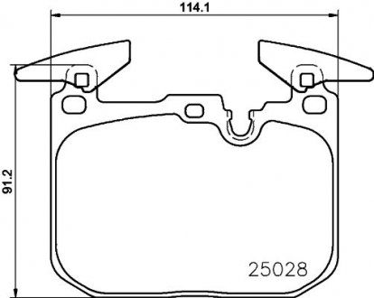 Комплект тормозных колодок из 4 шт. дисков BREMBO P06096X (фото 1)