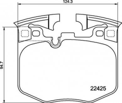 Комплект тормозных колодок из 4 шт. дисков BREMBO P06099 (фото 1)