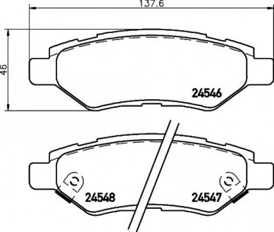 Гальмівні колодки дискові BREMBO P09 014