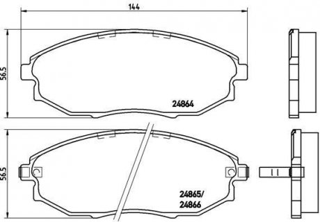 Тормозные колодки дисковые BREMBO P10007