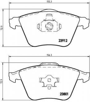 Тормозные колодки дисковые BREMBO P10 012