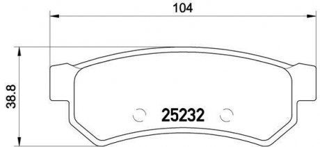 Тормозные колодки дисковые BREMBO P10 053