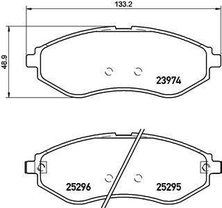 Комплект гальмівних колодок з 4 шт. дисків BREMBO P10057