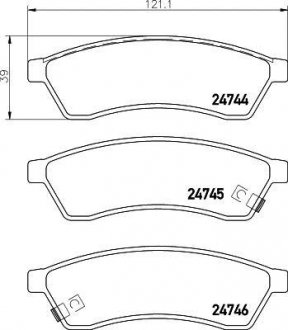 Тормозные колодки дисковые BREMBO P10 060 (фото 1)