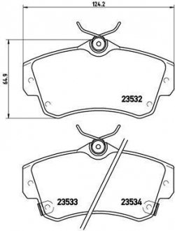 Тормозные колодки дисковые BREMBO P11 012