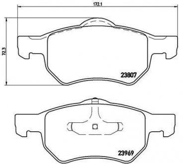 Тормозные колодки дисковые BREMBO P11013