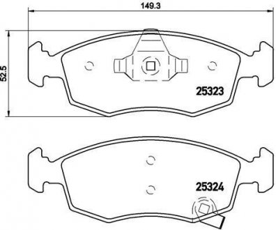 Тормозные колодки дисковые BREMBO P11 031