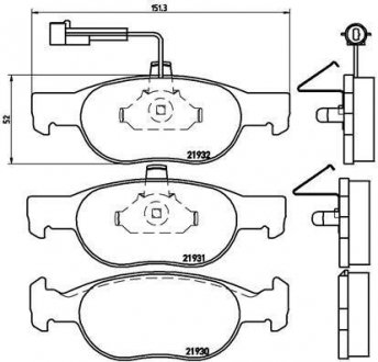 Тормозные колодки дисковые BREMBO P23 057