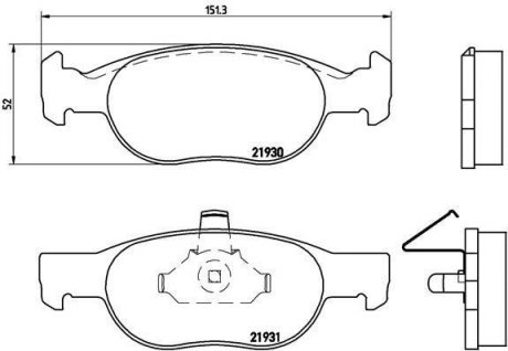 Тормозные колодки дисковые BREMBO P23 073