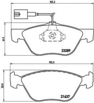 Гальмівні колодки дискові BREMBO P23077 (фото 1)