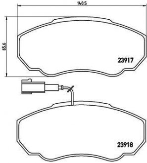 Тормозные колодки дисковые BREMBO P23 091