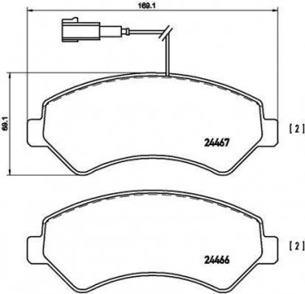 Тормозные колодки дисковые BREMBO P23 136