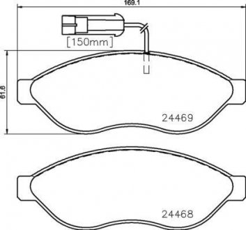 Тормозные колодки дисковые BREMBO P23 144