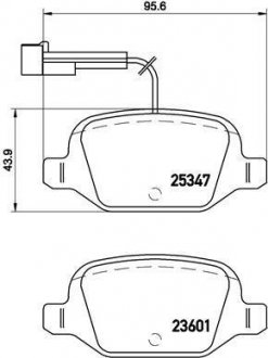 Тормозные колодки дисковые BREMBO P23 146