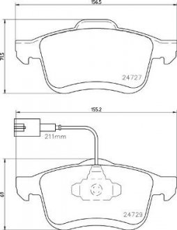 Гальмівні колодки дискові BREMBO P23 163 (фото 1)