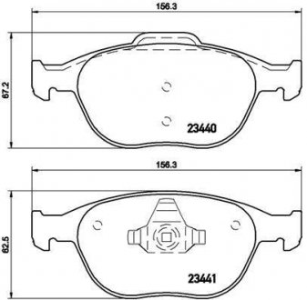 Тормозные колодки дисковые Ford Transit Connect 02- BREMBO P24058