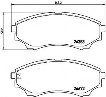 Гальмівні колодки дискові BREMBO P24 086