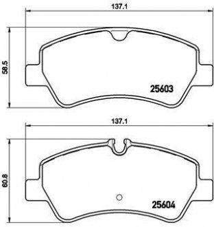 Тормозные колодки дисковые BREMBO P24 160