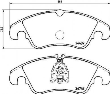 Тормозные колодки дисковые BREMBO P24 161