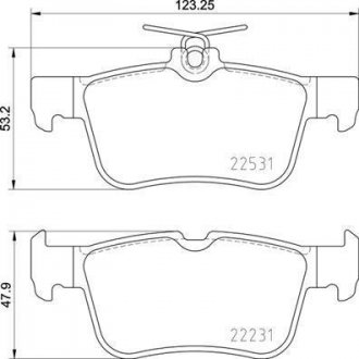 Комплект тормозных колодок из 4 шт. дисков BREMBO P24175