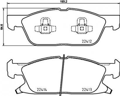 Колодки тормозные дисковые BREMBO P24188 (фото 1)