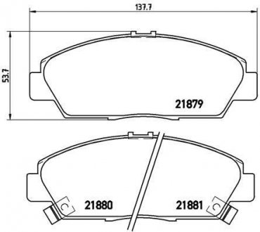 Тормозные колодки дисковые BREMBO P28 021