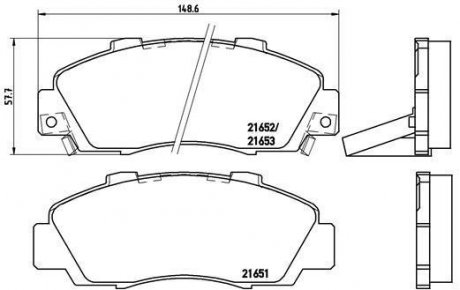 Комплект тормозных колодок из 4 шт. дисков BREMBO P28026