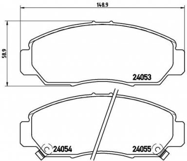 Комплект тормозных колодок из 4 шт. дисков BREMBO P28047