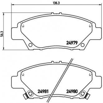 Гальмівні колодки дискові BREMBO P28 050 (фото 1)