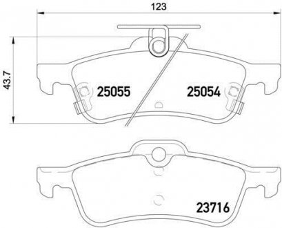 Тормозные колодки дисковые BREMBO P28 070 (фото 1)