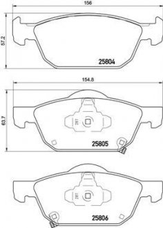 Тормозные колодки дисковые BREMBO P28 076