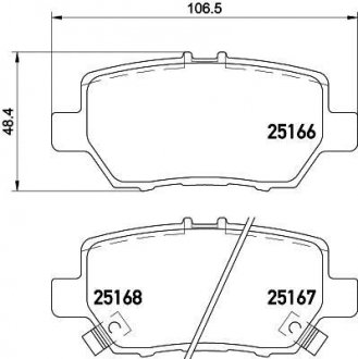 Тормозные колодки дисковые BREMBO P28 078