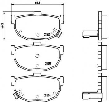 Тормозные колодки дисковые перед. Honda Accord Ii, Prelude Iii Hyundai Accent, Accent I, Lantra I, Pony, Pony / Excel, S 1.3-2.0 09.83-01.00 BREMBO P30003