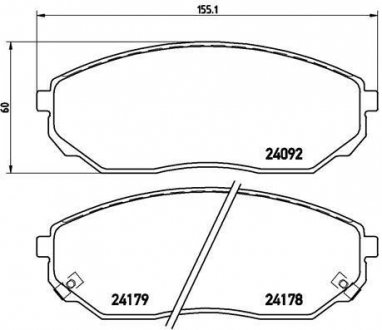 Тормозные колодки дисковые BREMBO P30 019