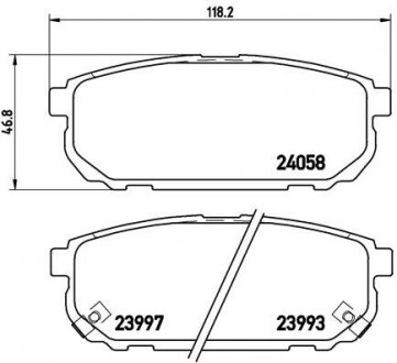 Гальмівні колодки дискові BREMBO P30 023