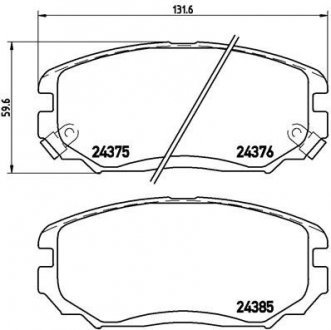 Тормозные колодки дисковые BREMBO P30 038