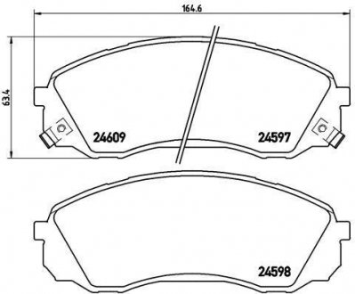 Тормозные колодки дисковые BREMBO P30 041