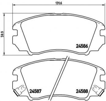 Тормозные колодки дисковые BREMBO P30 043