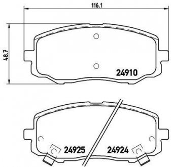 Гальмівні колодки дискові BREMBO P30 045 (фото 1)