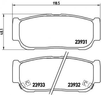 Тормозные колодки дисковые BREMBO P30 057 (фото 1)