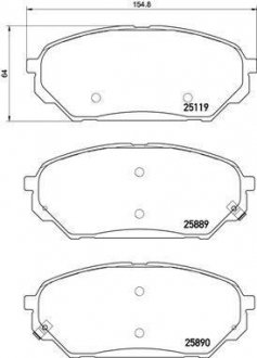 Гальмівні колодки дискові BREMBO P30 071