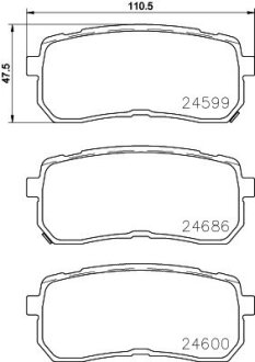 Тормозные колодки дисковые BREMBO P30 080