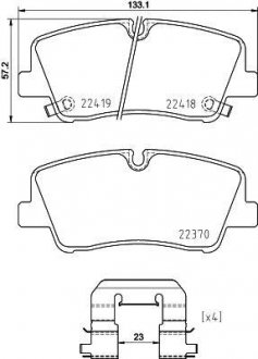 Гальмівні колодки дискові BREMBO P30 089 (фото 1)