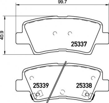 Тормозные колодки дисковые BREMBO P30 106