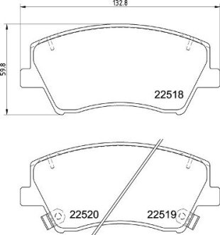 Тормозные колодки дисковые BREMBO P30 107