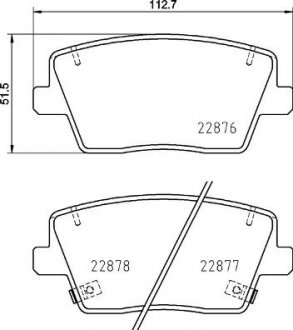 Тормозные колодки дисковые BREMBO P30 112