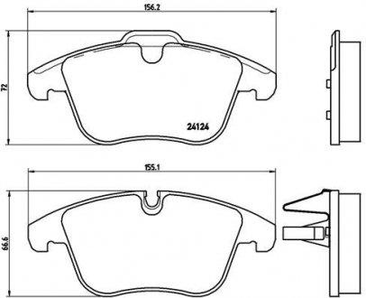 Гальмівні колодки дискові BREMBO P36022