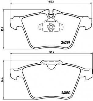 Тормозные колодки дисковые BREMBO P36 027