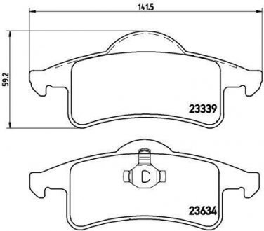 Гальмівні колодки дискові BREMBO P37006